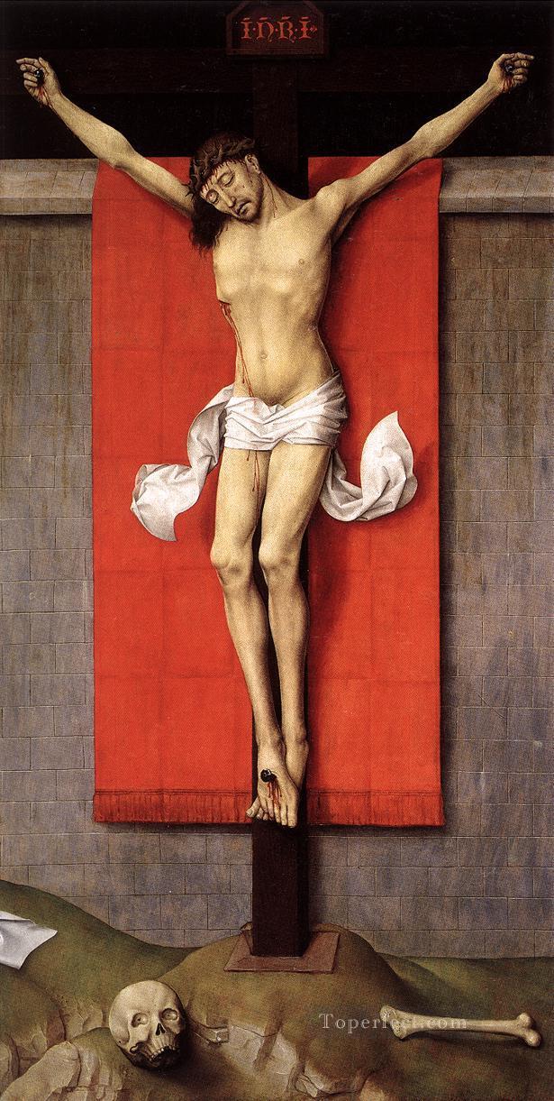 磔刑二連祭壇画 右パネル 宗教画家 ロジャー・ファン・デル・ウェイデン 宗教的キリスト教徒油絵